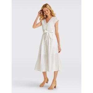 DRAPER JAMES Eyelet Button Front Dress